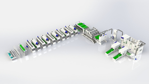 Línea de producción de material base de cuero