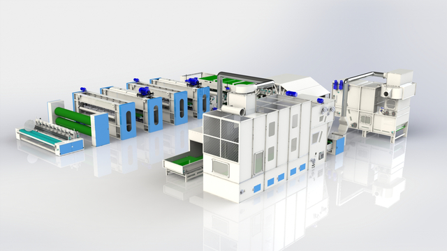 Línea de producción de aguja de pantalla táctil no tejida