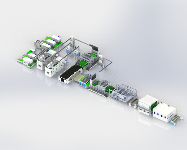 Línea de producción hilada de alta velocidad de alta capacidad húmeda